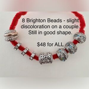 Brighton Red and Silver Beaded Bracelet